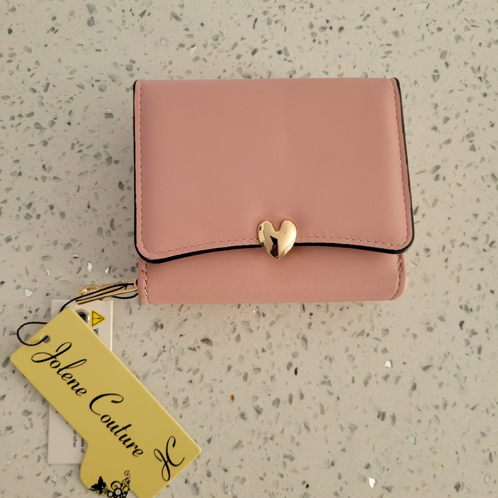 Pink Heart-Accent Women's Wallet